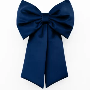 Fiocco in velluto blu con coda imbottita