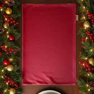 Tovaglietta in velluto rosso