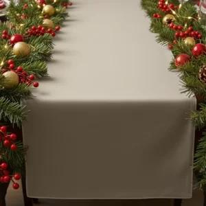 Runner in velluto beige